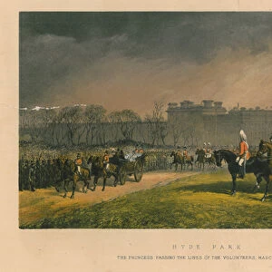 Hyde Park - the princess passing the lines of the volunteers, March 7th 1863