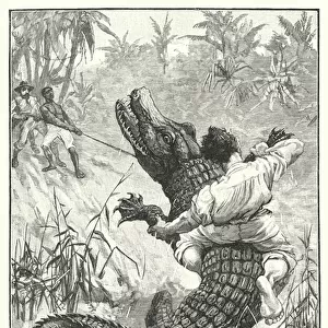 "I seized his fore-legs "(engraving)