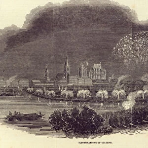 Illuminations of Cologne, 23rd August 1845 (engraving)