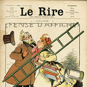 Illustration for the cover Le Rire, 22 / 01 / 10 : feminism (engraving)