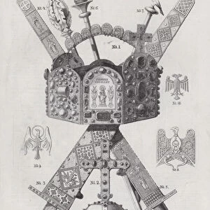 Imperial crown jewels of Germany (engraving)