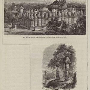 Jaina Architecture, Ancient and Modern, Goozerat, Western India (engraving)