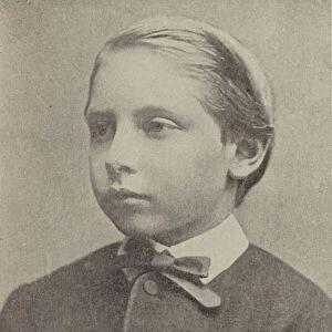 Kaiser Wilhelm II of Germany at the age of six (b / w photo)