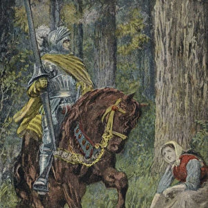 The knight (colour litho)