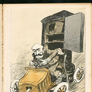 L Assiette au Beurre, number 298, Satirique en couleurs, 1906_12_15: Automobile - Caillaux Joseph (1863-1944) (lithograph)
