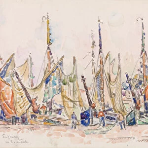 La Rochelle: Boats (w / c on paper)