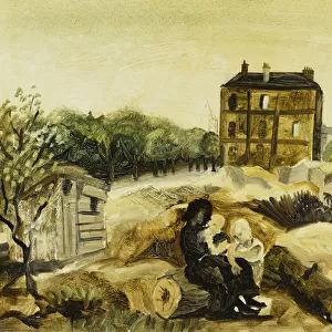 The Little Brown House, Passy, c. 1928 (oil on canvas-board)