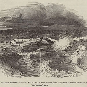 Loss of the American Steamer "Atlantu, "on the Coast near Boston, 26th Ult (engraving)