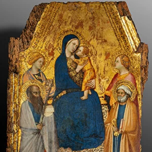 Madonna and Child with Saints Agnes, Peter, Paul and Lucia, mid-14th century (tempera and gold on panel)