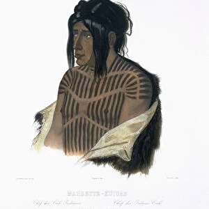 Mahsette-Kuiuab, Chief of the Cree Indians, plate 22 from volume 1 of