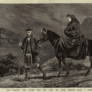 Her Majesty the Queen and the Late Mr John Brown, from a Photograph taken in 1863 (engraving)