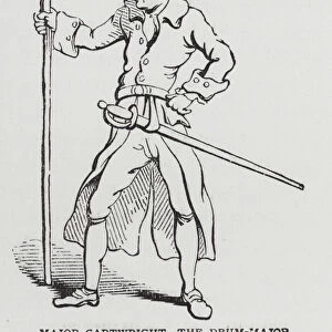 Major Cartwright, the Drum-Major of Sedition, caricature of the reformist politician John Cartwright, 1784 (engraving)