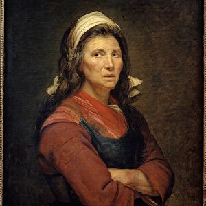 A maraichere. Painting by Jacques Louis David (1748-1825), 1795. Oil on paper maroufle