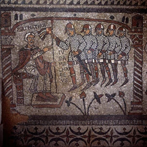 Mattathias revolt against the Syrian Greeks (mosaic)