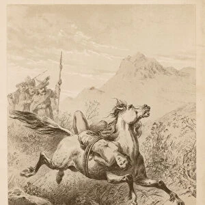 Mazeppa, based on the poem by Lord Byron (engraving)