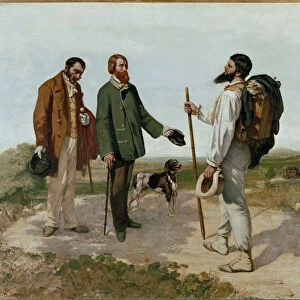 The Meeting or Good morning monsieur Courbet (oil on canvas, 1854)