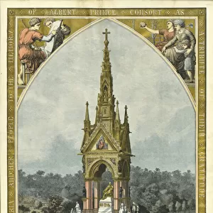 To the Memory of Albert, Prince Consort (Albert Memorial), c. 1872 (coloured lithograph)
