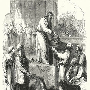 Moses consecrating Aaron, from a painting by Hoet (engraving)