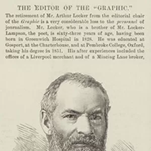 Mr Arthur Locker, the Editor of the "Graphic"(engraving)