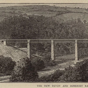 The New Devon and Somerset Railway, Castle Hill Viaduct (engraving)