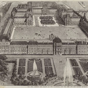 The New Gardens and Palace of the Tuileries, and the New and Old Louvre (engraving)