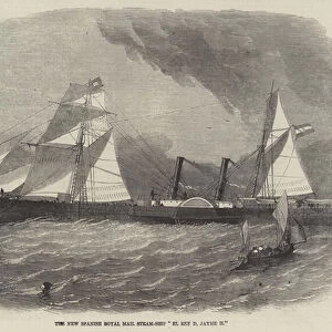 The New Spanish Royal Mail Steam-Ship "El Rey D Jayme II"(engraving)