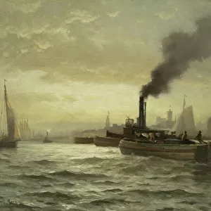 New York Harbor, N. Y. C, 1880 (oil on canvas)