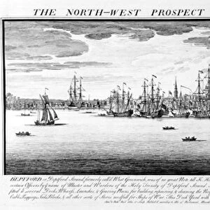 The North-West Prospect of Deptford, in the County of Kent, 1739 (engraving)