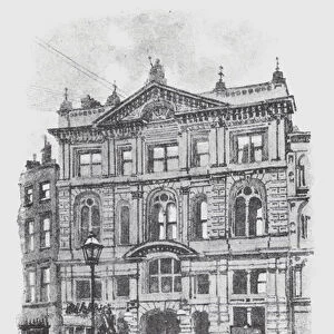 Offices of Peninsular and Oriental Steam Navigation Co, Leadenhall Street (litho)