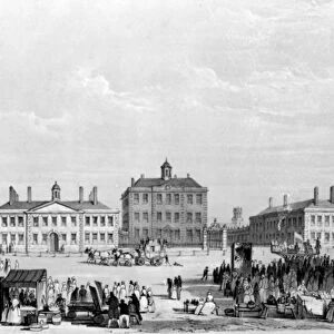 Old Liverpool Infirmary and Alms-Houses, with John Cookes circus in the foreground, c