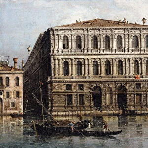 The Palazzo Pesaro from the Grand Canal, Venice, (oil on canvas)