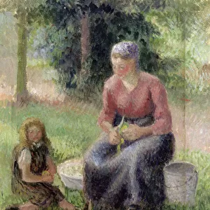 Peasant Woman and her Little Girl, c. 1893 (gouache on paper)