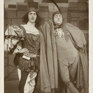 Pelissiers Follies: Norman A Blume as Faust and H G Pelissier as Mephistopheles in a production of Faust at the Theatre Royal, Newcastle upon Tyne, May 1910 (b / w photo)