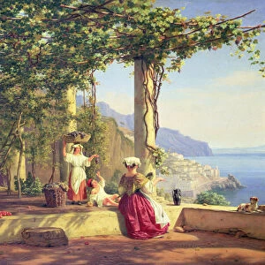 Pergola overlooking Amalfi, 1844 (oil on canvas)