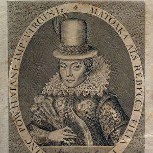 Pocahontas (1595-1617) 1616 (engraving)