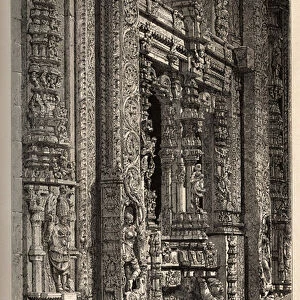 The portico carved of a temple in Tripetty (or Tirupati, in Andhra Pradesh)