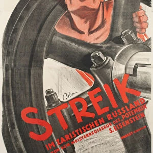 Poster for the silent film Strike by Sergei Eisenstein, 1925 (colour lithograph)