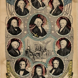 The Presidents of the United States, publlished by N. Currier, New York, c. 1844 (litho)
