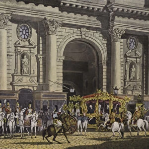 Proclamation of George IV as King of the United Kingdom at the Royal Exchange, London, 31 January 1820 (colour litho)