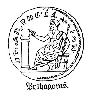 Pythagoras, Greek philosopher and mathematician (engraving)