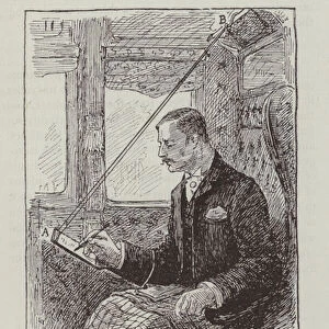 A Railway writing desk (engraving)