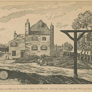 The Red Cap Tea Gardens and Halfway House between London and Highgate (engraving)