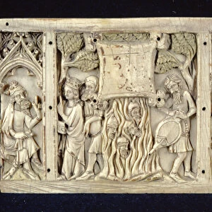 Relief depicting Scenes from the Life of St. Catherine of Alexandria, c. 1370-80 (ivory)