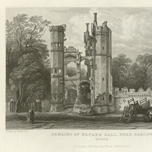 Remains of Nether Hall, near Harlow, Essex (engraving)