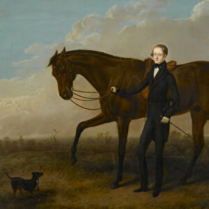 Richard (?) Kevitt Rotherham with his Horse, 1832 (oil on canvas)