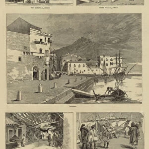 Round the World Yachting in the Ceylon, VI, Palermo and Athens (engraving)