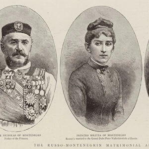 The Russo-Montenegrin Matrimonial Alliance (engraving)