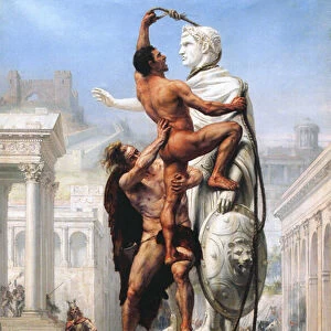 The Sack of Rome by Visigoths in 410, 1890 (oil on canvas)