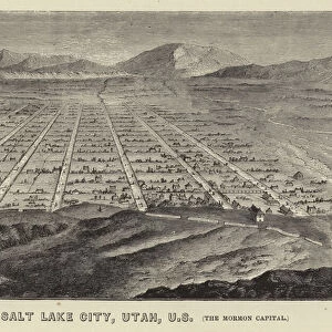 Salt Lake City, Utah, US (engraving)