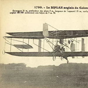 Samuel Franklin Codys biplane (b / w photo)